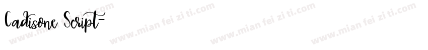Cadisone Script字体转换